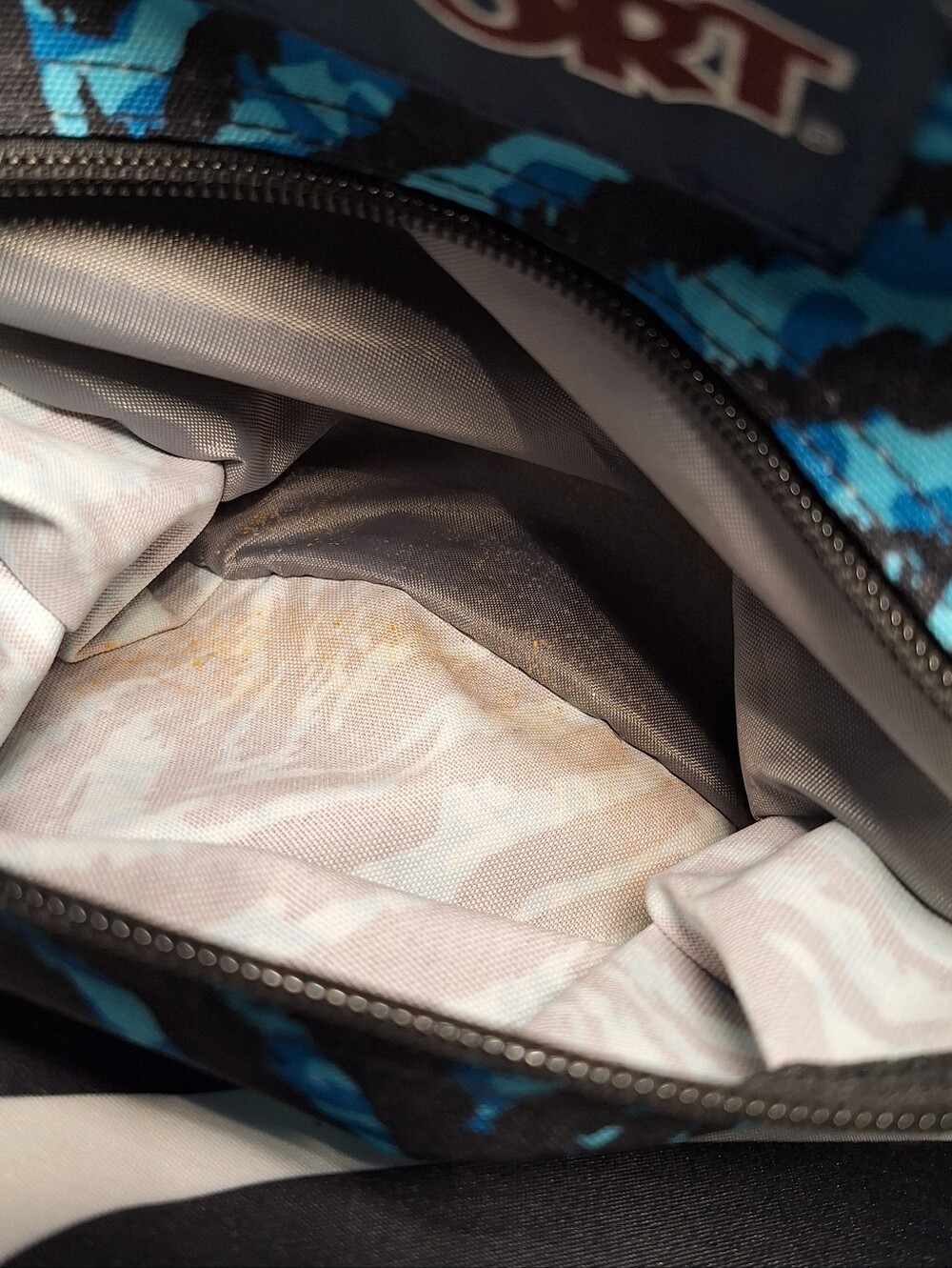 Jansport Backpack, Zebra Stripes, Black & Blue - Picture 14 of 16